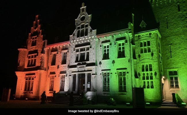 BRUSSELS: Belgium’s Iconic Building Lights Up In Tricolour, Marks India’s 75th Independence Day