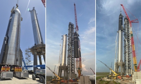 TEXAS: Biggest ever rocket is assembled briefly in Texas