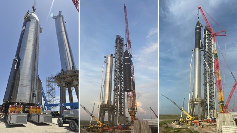 TEXAS: Biggest ever rocket is assembled briefly in Texas