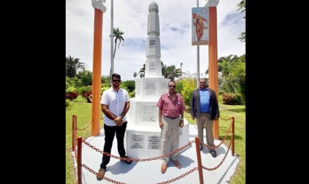 GEORGETOWN: URP restores Arya Samaj Monument in Georgetown