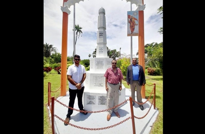 GEORGETOWN: URP restores Arya Samaj Monument in Georgetown