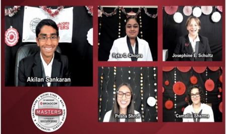 NEW YORK: 4 Indian-Origin Middle Schoolers Win Prestigious US Science Competition