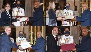 JERUSALEM: Envoys of four Nations present Credentials to the President of India