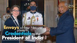 CAIRO: Envoys of four Nations present Credentials to the President of India