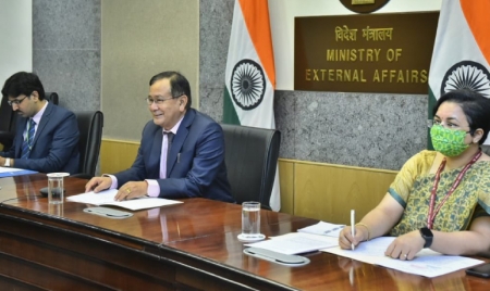 PALIKIR : Virtual Interaction between Minister of State for External Affairs, Dr. Rajkumar Ranjan Singh and Secretary (Minister), Department of Foreign Affairs of the Federated States of Micronesia