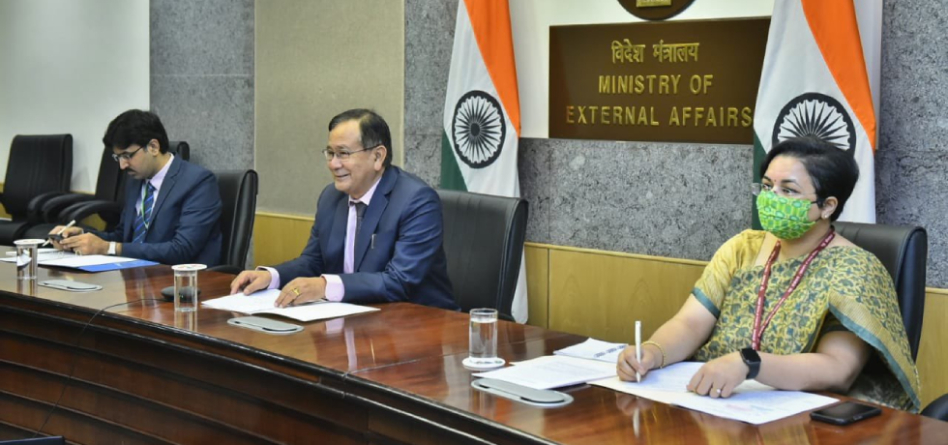 PALIKIR : Virtual Interaction between Minister of State for External Affairs, Dr. Rajkumar Ranjan Singh and Secretary (Minister), Department of Foreign Affairs of the Federated States of Micronesia