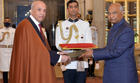 ALGIERS: Envoys of five nations present credentials to President of India