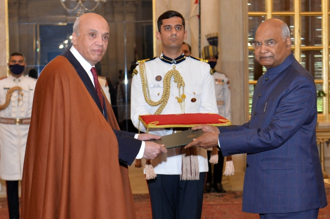 ALGIERS: Envoys of five nations present credentials to President of India