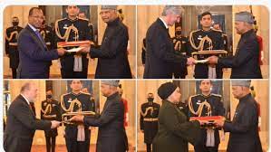 BELGRADE: Envoys of four Nations present Credentials to President of India