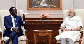 NAIROBI: Meeting between Prime Minister Shri Narendra Modi and H.E. Raila Amolo Odinga, former Prime Minister of Kenya