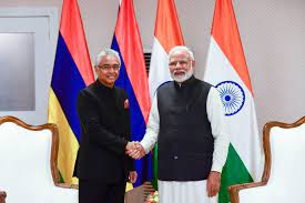PORT LOUIS: Joint inauguration and launch of projects by Prime Minister Narendra Modi and Prime Minister of Mauritius Pravind Kumar Jugnauth