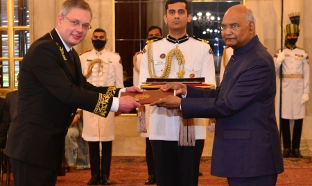 MOSCOW: Envoys of five nations present credentials to President of India
