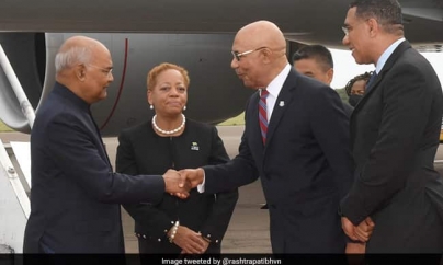 KINGSTON: President Kovind Reaches Jamaica On Landmark Visit
