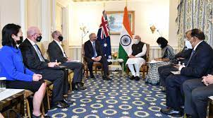 ADELAIDE: Prime Minister’s meeting with Australian Prime Minister on the sidelines of the Quad Leaders’ Summit