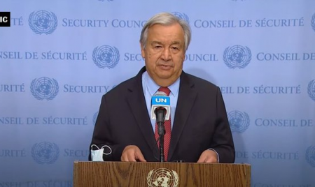 NEW YORK : Telephone conversation between Prime Minister Shri Narendra Modi and Secretary General of the United Nations, H.E. Mr. Antonio Guterres