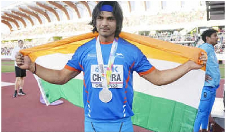 EUGENE : Javelin Thrower Neeraj Chopra Wins Silver Medal to Become Only The 2nd Indian to Win A Medal at World Athletics Championships