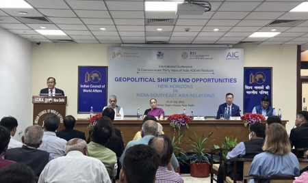 VIENTIANE : The 9th ASEAN-India Senior Officials Meeting on Transnational Crimes (SOMTC)