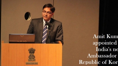 SEOUL : Shri Amit Kumar appointed as the next Ambassador of India to the Republic of Korea