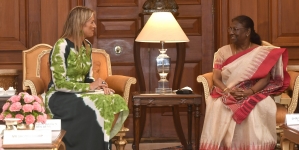 AMSTERDAM : Queen Maxima of The Netherlands Calls on The President