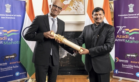 WASHINGTON: Satya Nadella Receives Padma Bhushan In US