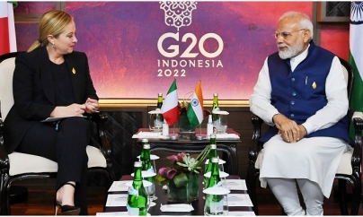 ROME : Prime Minister’s meeting with the Prime Minister of Italy on the sidelines of G-20 Summit in Bali