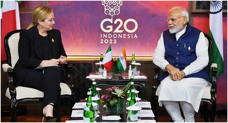 ROME : Prime Minister’s meeting with the Prime Minister of Italy on the sidelines of G-20 Summit in Bali