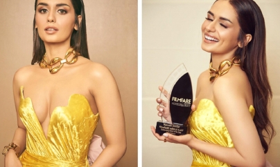 ABU DHABI : Manushi Chhillar wins an award at the ‘Filmfare Middle East Achievers Night 2022’