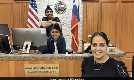 HOUSTON : Indian-Origin Manpreet Monica Singh Becomes First Female Sikh Judge In US