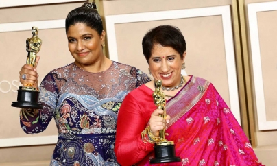 WASHINGTON : Indian filmmaker Kartiki Gonsalves and producer Guneet Monga win the Oscar for ‘The Elephant Whisperers’