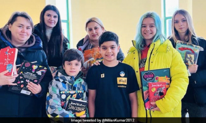LONDON : 10-Year-Old British-Indian’s Journey To Give Books To Ukraine’s Children
