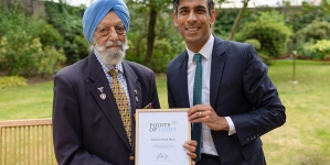 LONDON: UK PM Rishi Sunak Honours 101-Year-Old Sikh World War II Veteran With Points Of Light Award