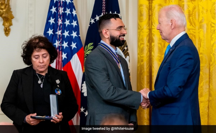 NEW YORK: Joe Biden Honours Indian-Origin NYPD Officer Sumit Sulan With Medal Of Valour