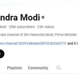 NEW DELHI: Prime Minister Narendra Modi becomes first world leader to reach 2 crore subscribers on YouTube channel