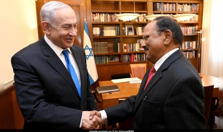 JERUSALEM: Ajit Doval Meets Israeli PM Netanyahu, Discuss Gaza War, Humanitarian Aid